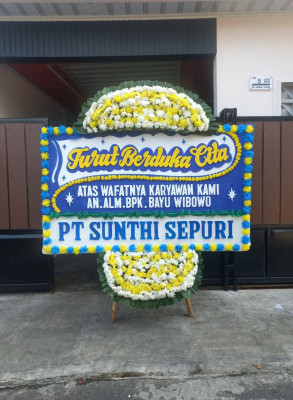 Papan Bunga Duka di Serdang Wetan